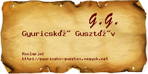 Gyuricskó Gusztáv névjegykártya